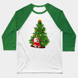 Corgi and Christmas Baseball T-Shirt